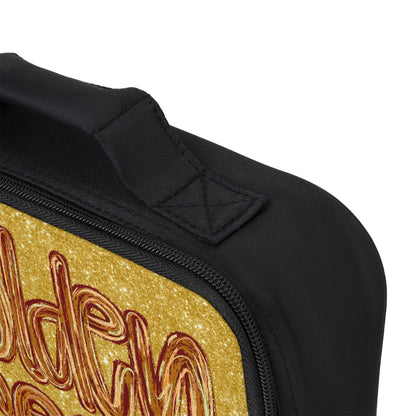 Golden Aces Gold Faux Glitter Lunch Bag