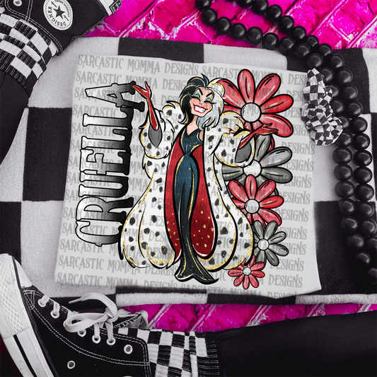 Cruella Floral PNG File