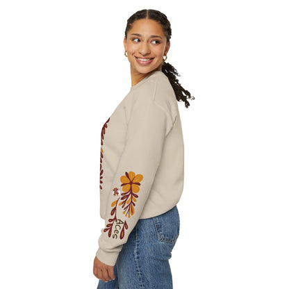 Aces Floral with Sleeve Design Unisex Heavy Blend™ Crewneck Sweatshirt