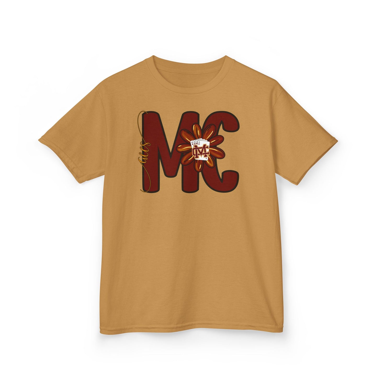 Aces Floral Letters Kids Heavy Cotton™ Tee