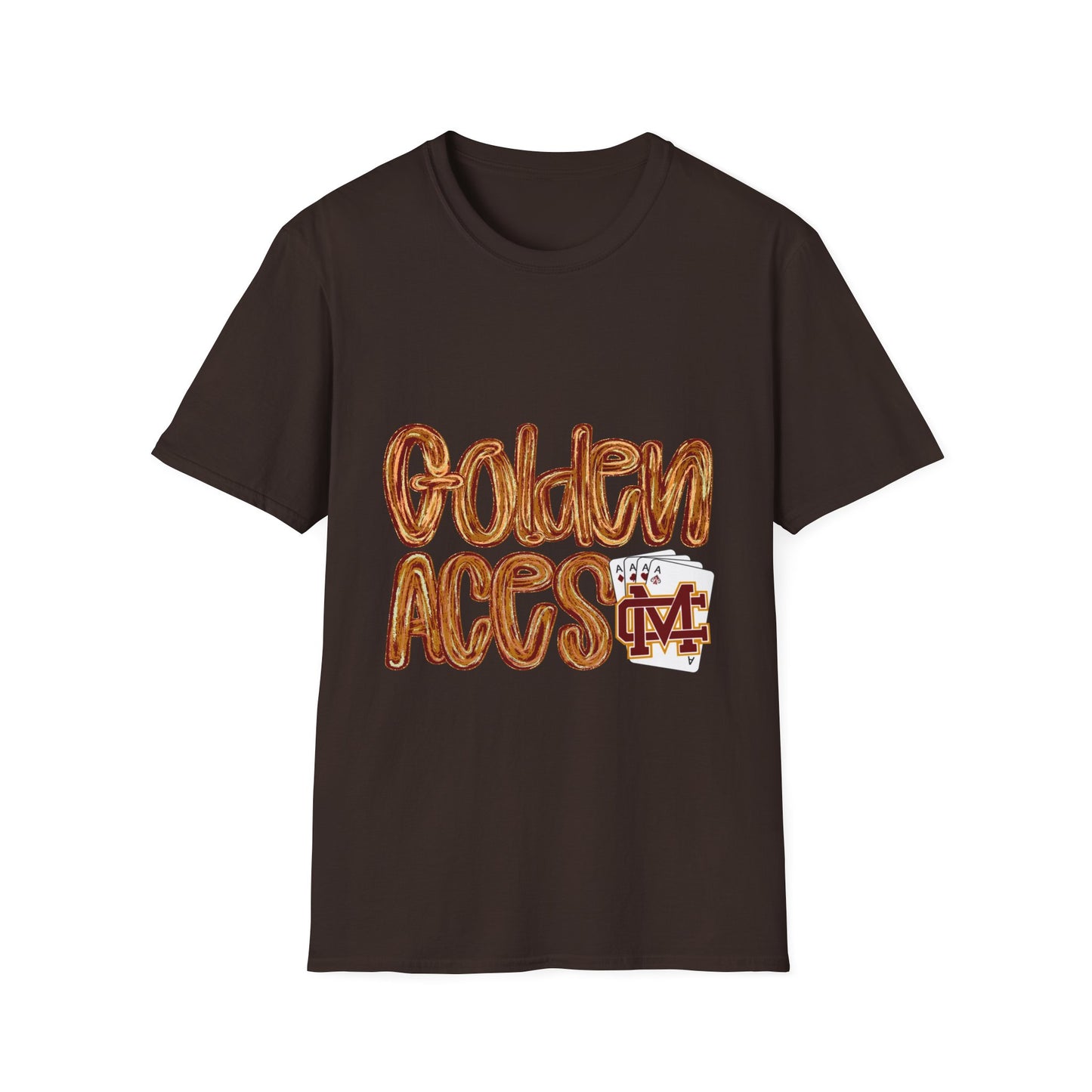 Golden Aces Brushstrokes Adult Unisex Softstyle T-Shirt
