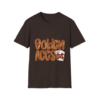 Golden Aces Brushstrokes Adult Unisex Softstyle T-Shirt