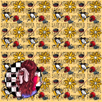 Penguins Floral Seamless File