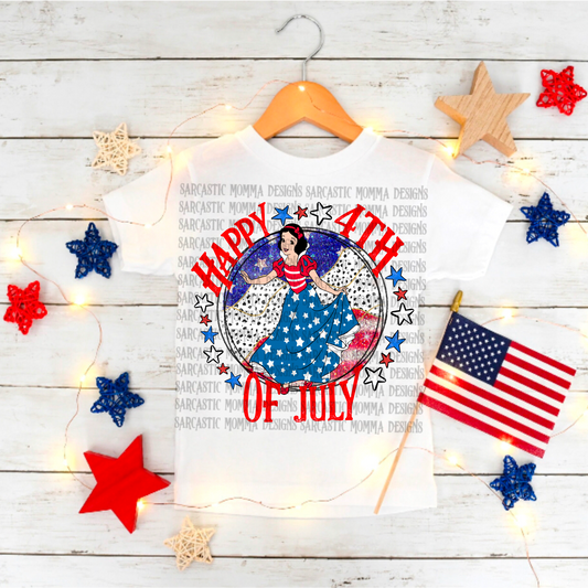 Happy 4th of July Snow White PNG File