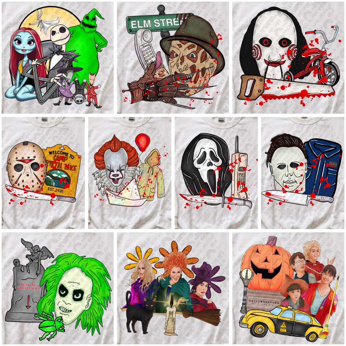 Halloween Big Backs Bundle- 20 PNG Files