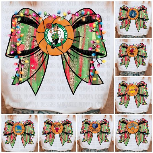 Christmas Bows 30 Basketball Teams Bundle