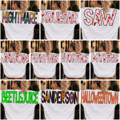 Halloween Big Backs Bundle- 20 PNG Files