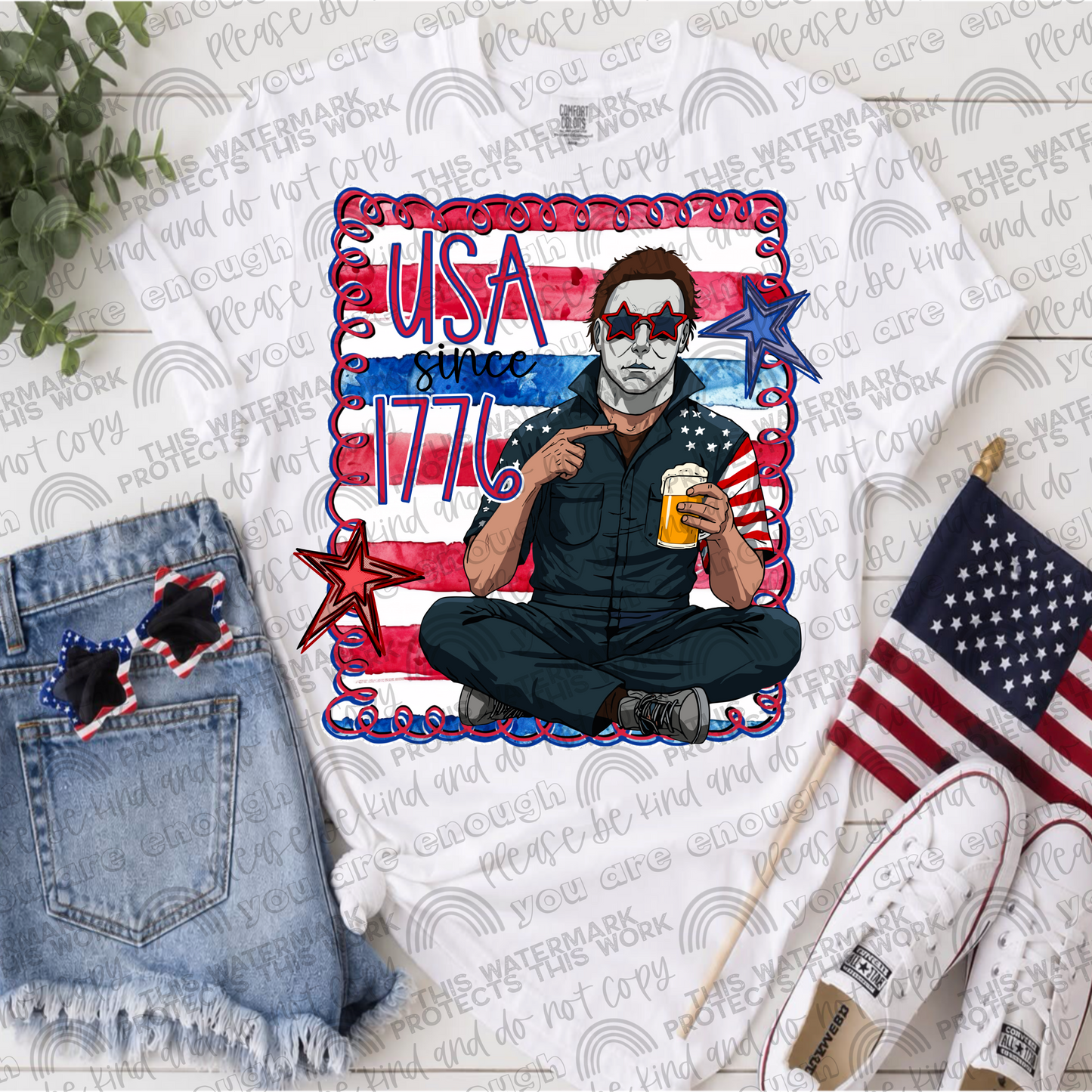 Horror USA Since 1776 Bundle- 7 PNG Files