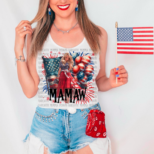 Mamaw Patriotic 4th of July PNG File