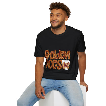 Golden Aces Brushstrokes Adult Unisex Softstyle T-Shirt