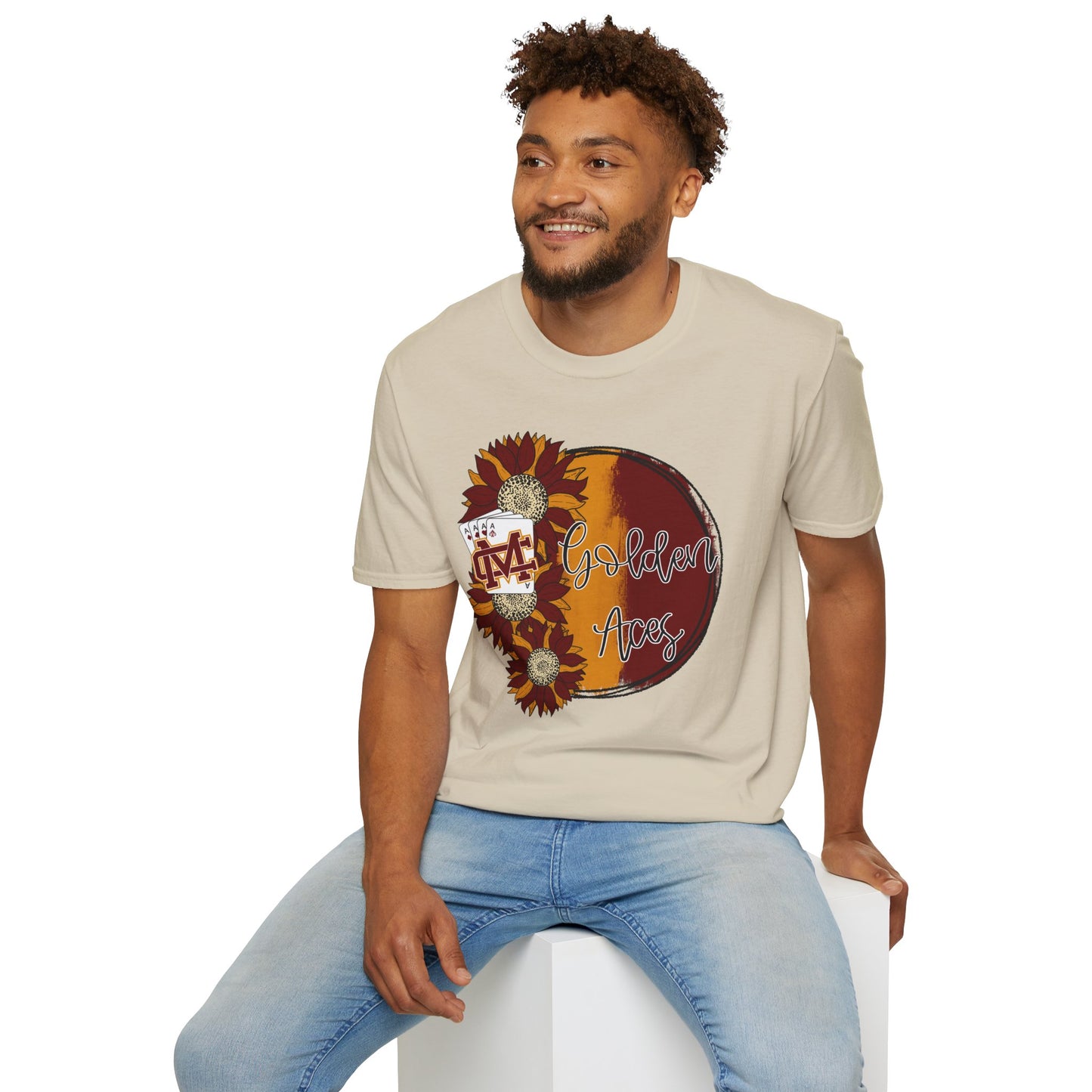 Golden Aces Sunflowers Adult Unisex Softstyle T-Shirt