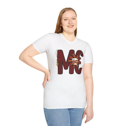 Aces Floral Letters Adult Unisex Softstyle T-Shirt