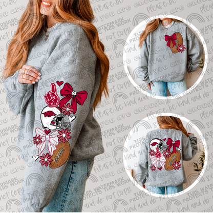 Razorbacks Bows with Pocket and Sleeve- 3 PNG Files