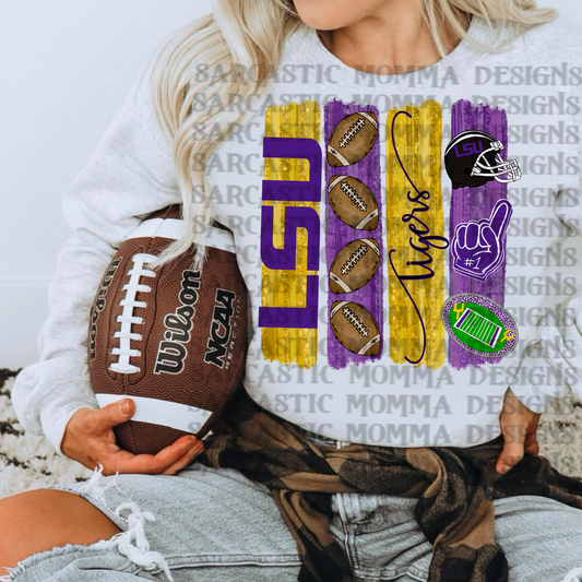 LSU Tigers Brushstrokes PNG File