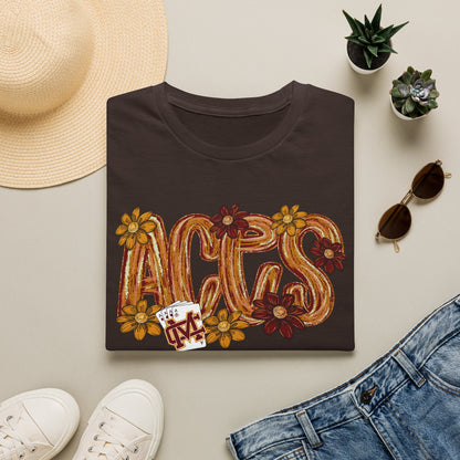 Aces Brushstrokes Floral Adult Unisex Softstyle T-Shirt