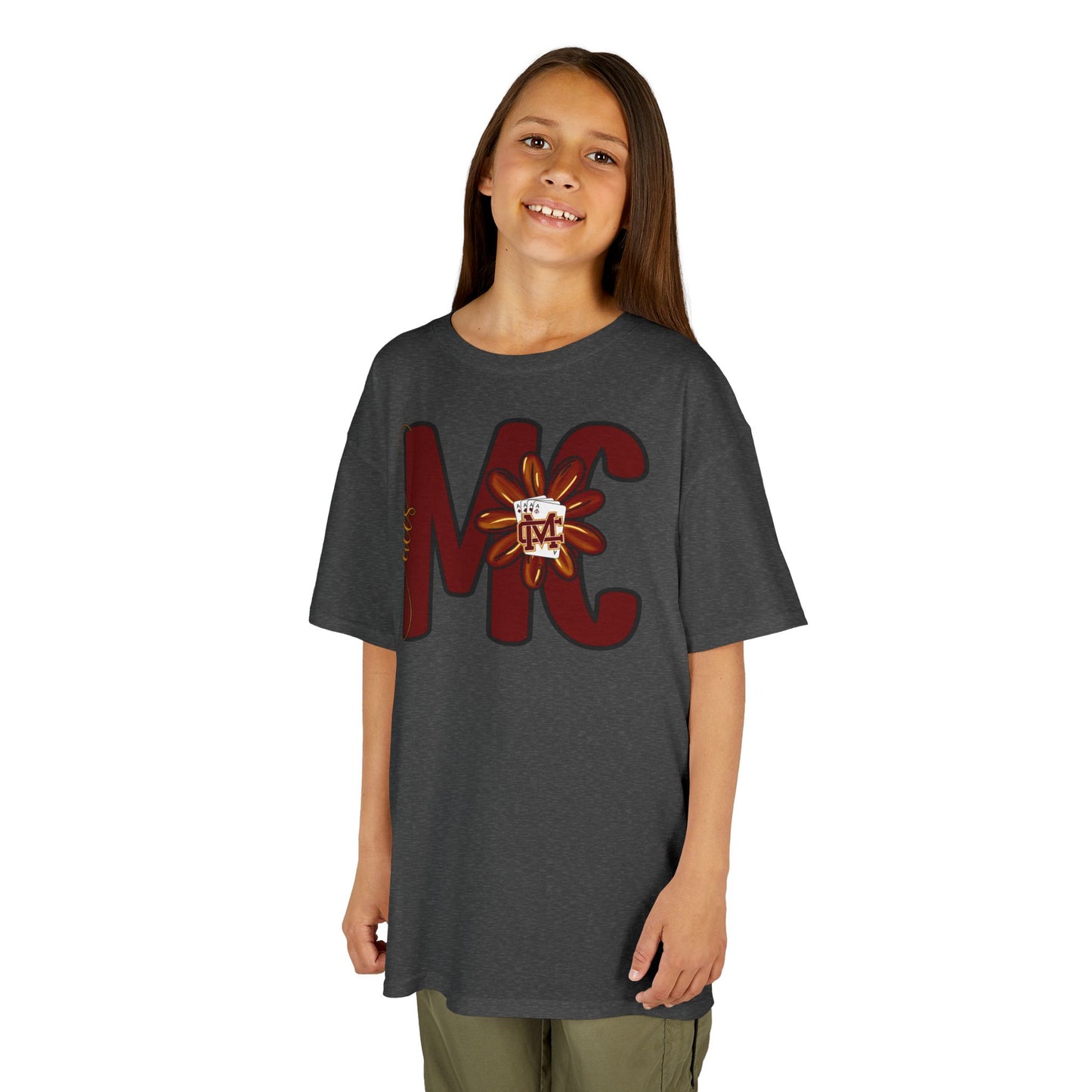 Aces Floral Letters Kids Heavy Cotton™ Tee