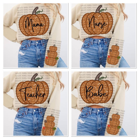 Fall Pumpkin Titles with Sleeve Bundle