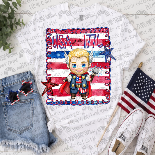 Superhero USA Since 1776 Bundle- 10 PNG Files