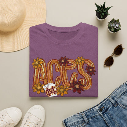 Aces Brushstrokes Floral Adult Unisex Softstyle T-Shirt
