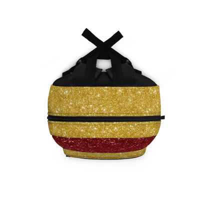 Golden Aces Faux Glitter Backpack