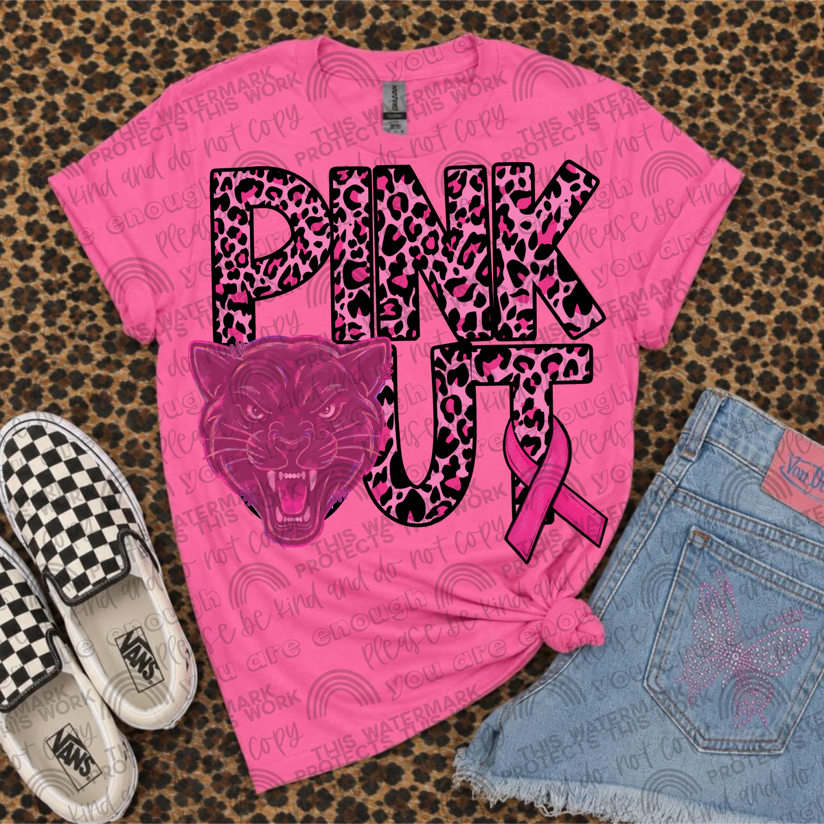 Pink Out Mascot Panthers PNG File