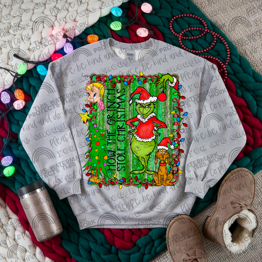 How The Green Guy Stole Christmas Framed PNG File