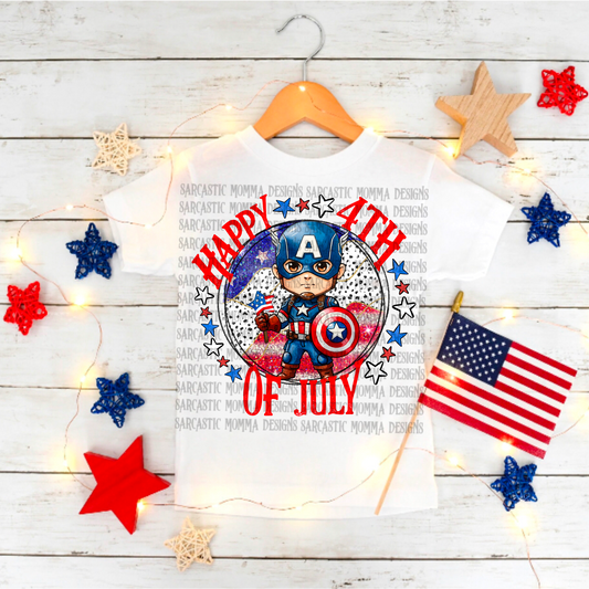 Happy 4th of July Captain America PNG File