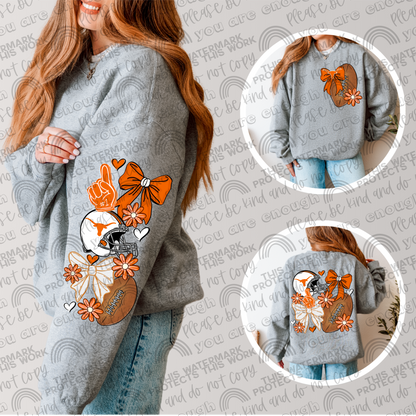 Pro and College Football Bows Bundle with Matching Sleeves and Pockets- 60 Teams- 180 PNG Files