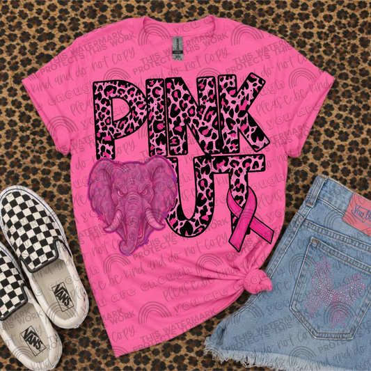 Pink Out Mascot Elephants PNG File