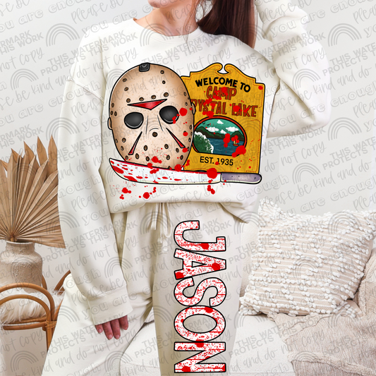 Jason Halloween Big Backs Front and Oversized Back- 2 PNG Files