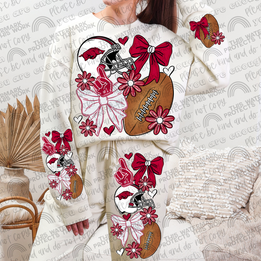 Razorbacks Bows with Pocket and Sleeve- 3 PNG Files