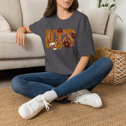 Aces Brushstrokes Floral Adult Unisex Softstyle T-Shirt