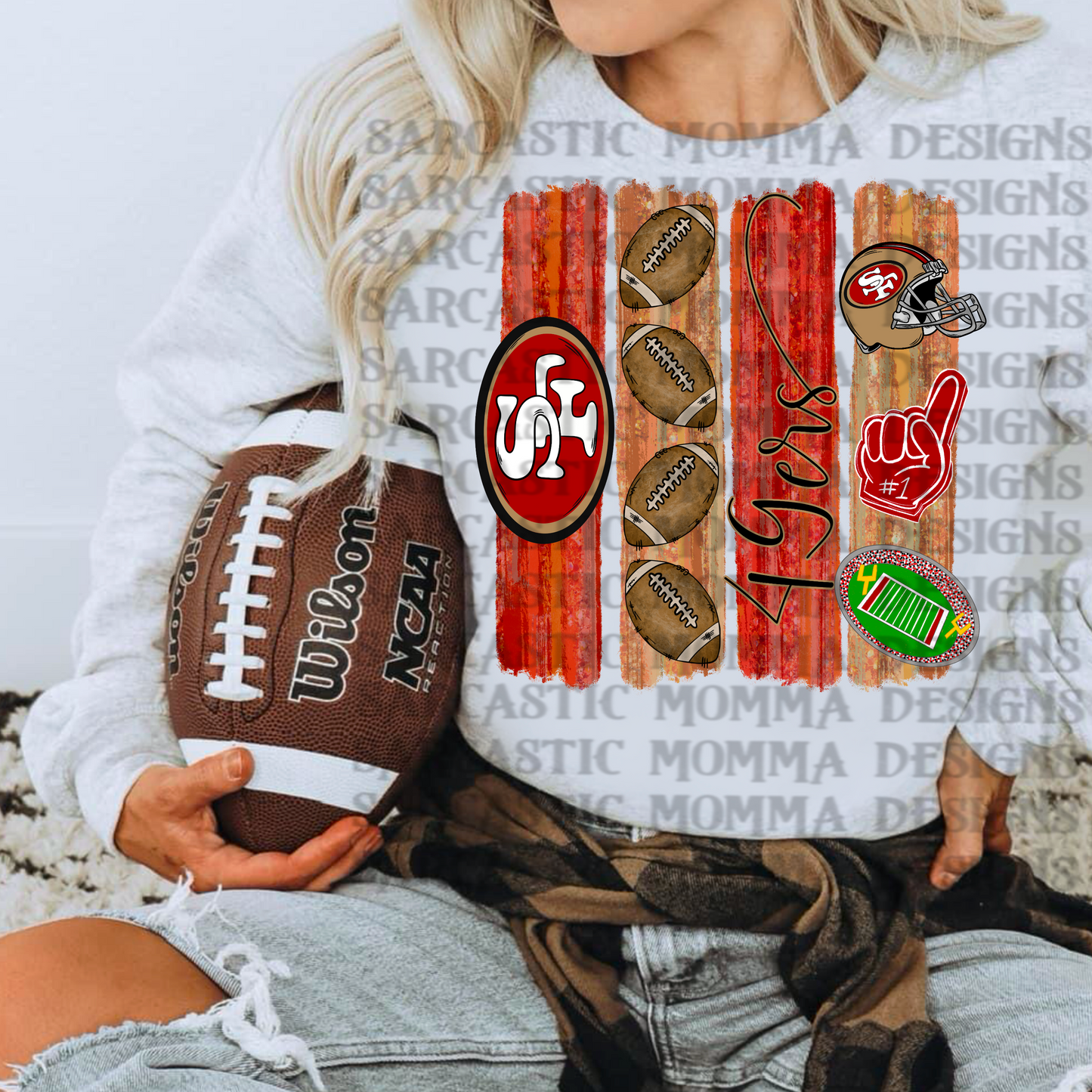 49ers Brushstrokes PNG File