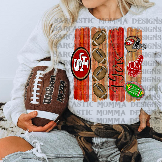49ers Brushstrokes PNG File