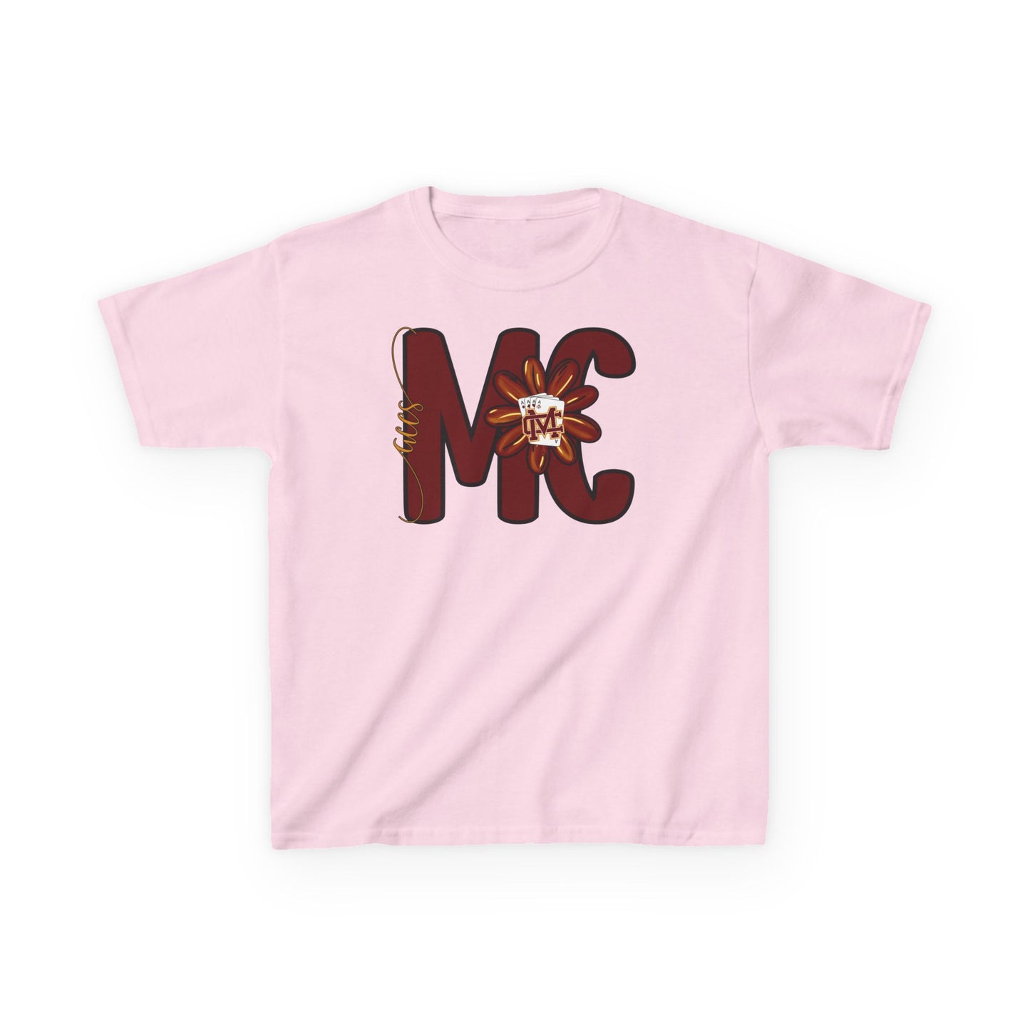 Aces Floral Letters Kids Heavy Cotton™ Tee