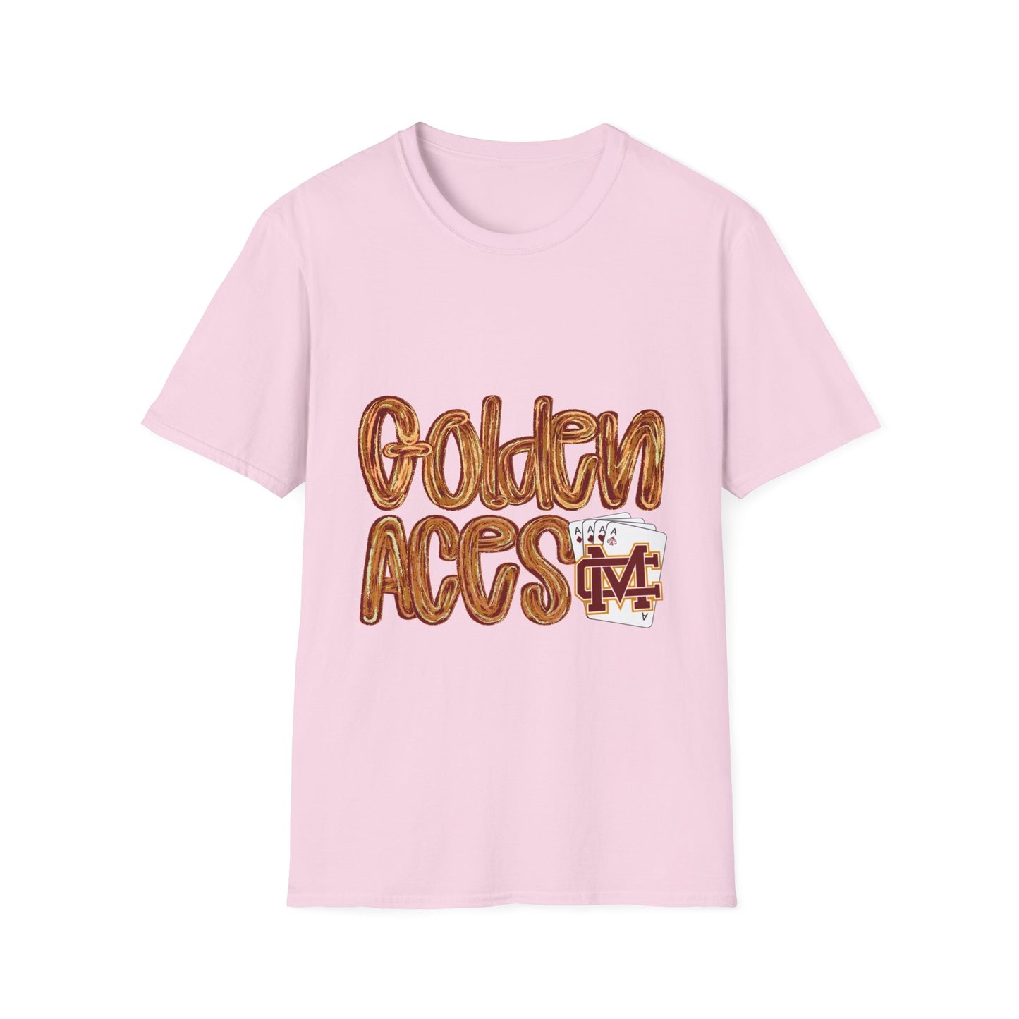 Golden Aces Brushstrokes Adult Unisex Softstyle T-Shirt