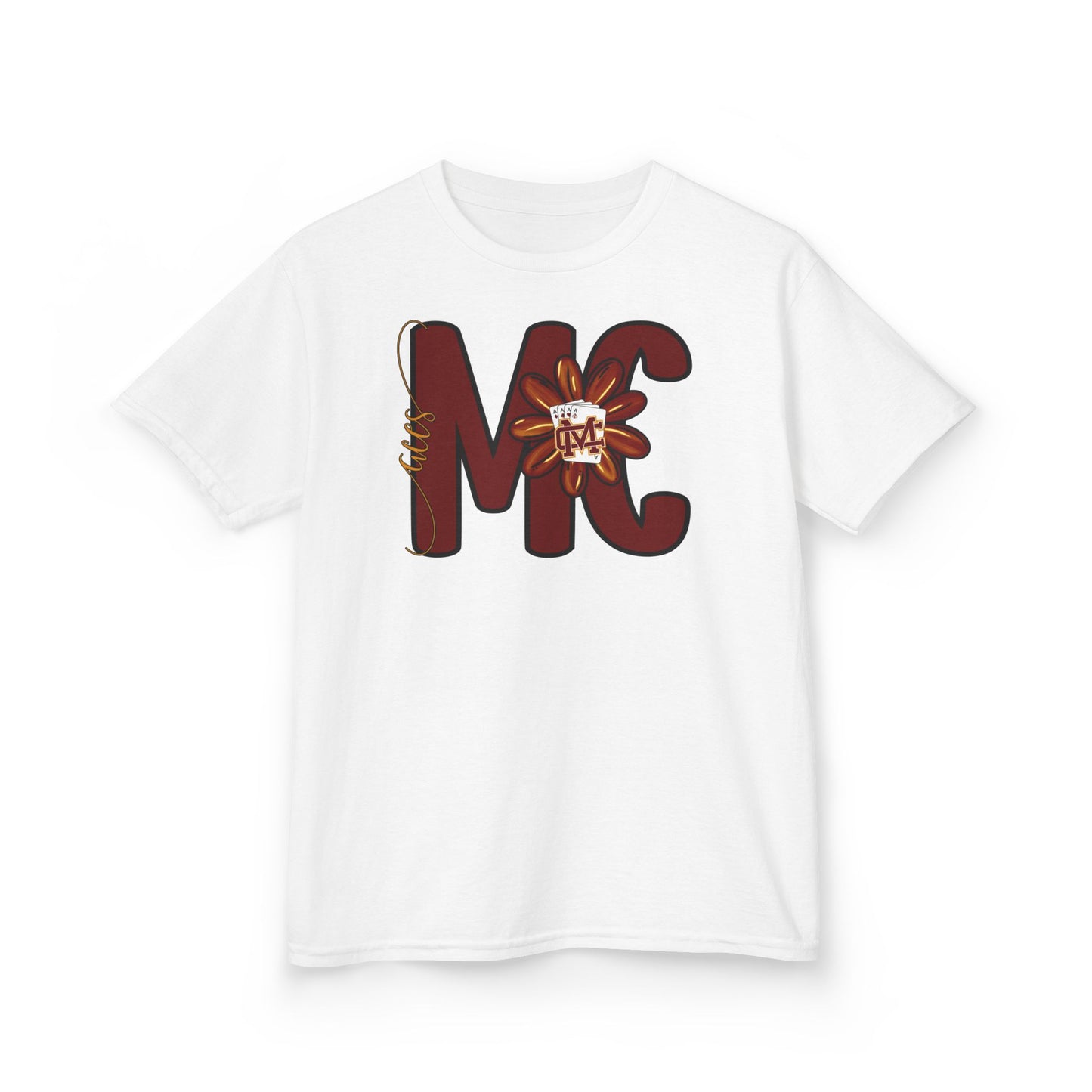 Aces Floral Letters Kids Heavy Cotton™ Tee