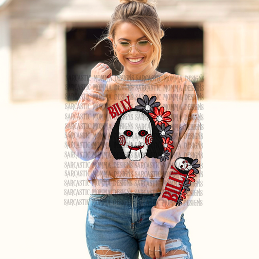 Billy Saw Floral & Sleeve- 2 PNG Files