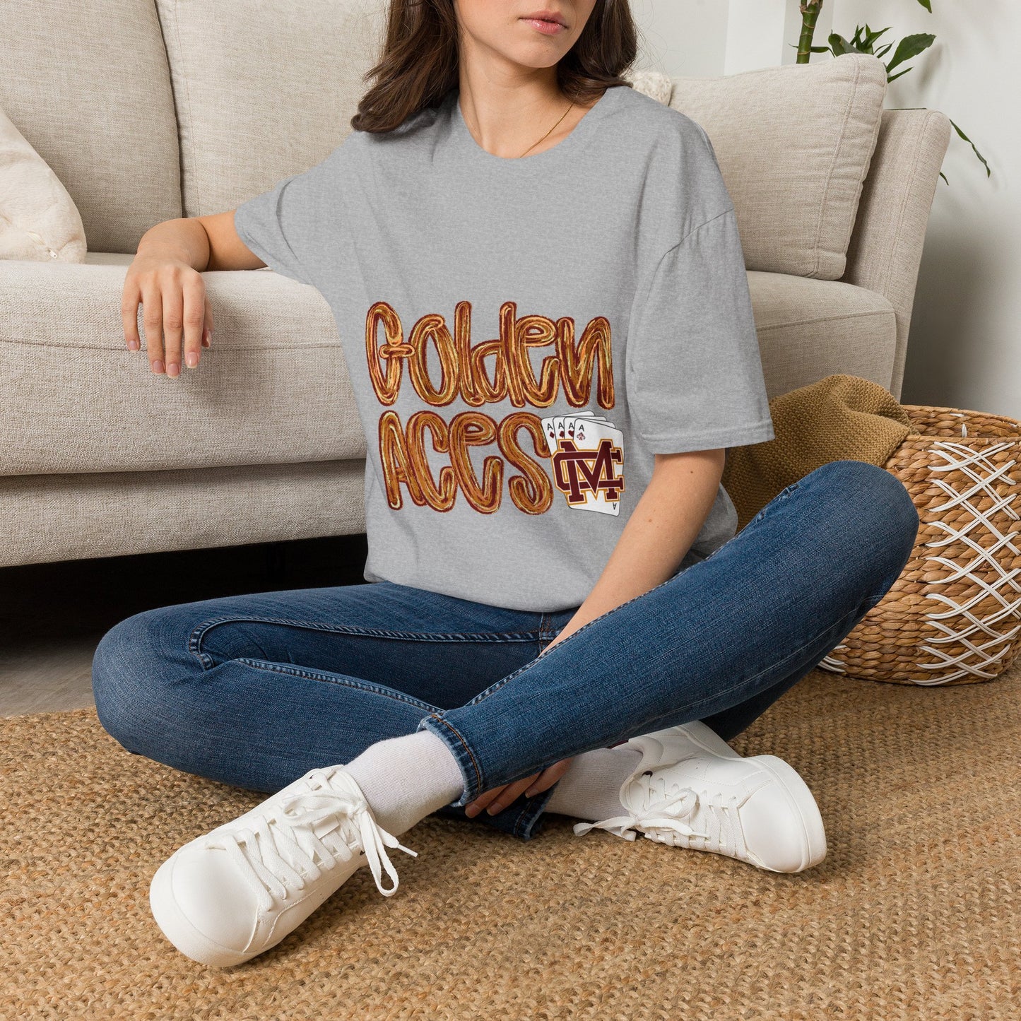 Golden Aces Brushstrokes Adult Unisex Softstyle T-Shirt
