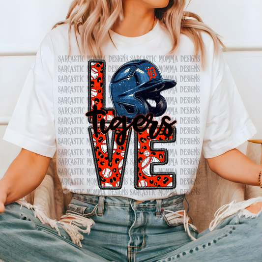 Tigers Baseball LOVE PNG File