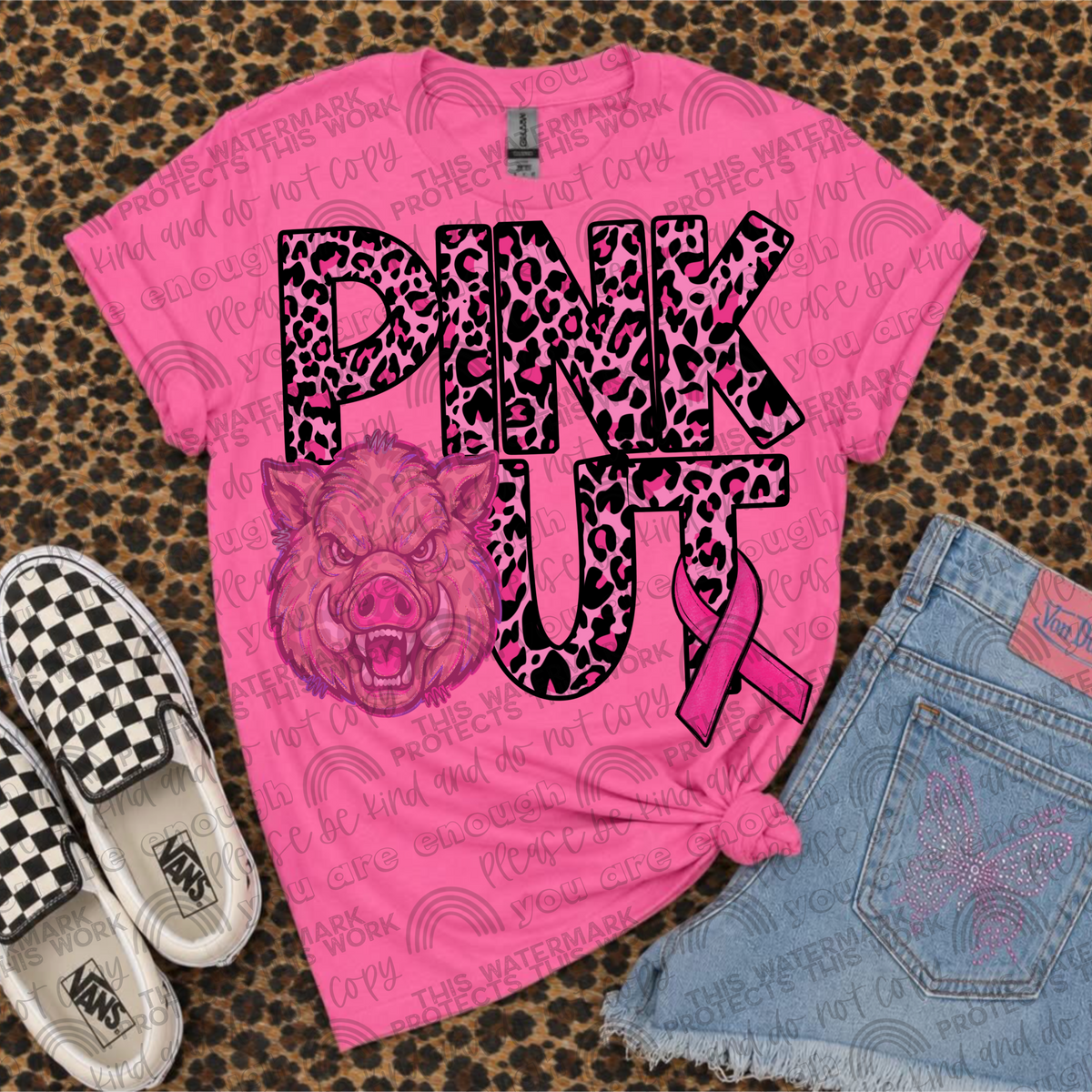 Pink Out Mascot Hogs PNG File