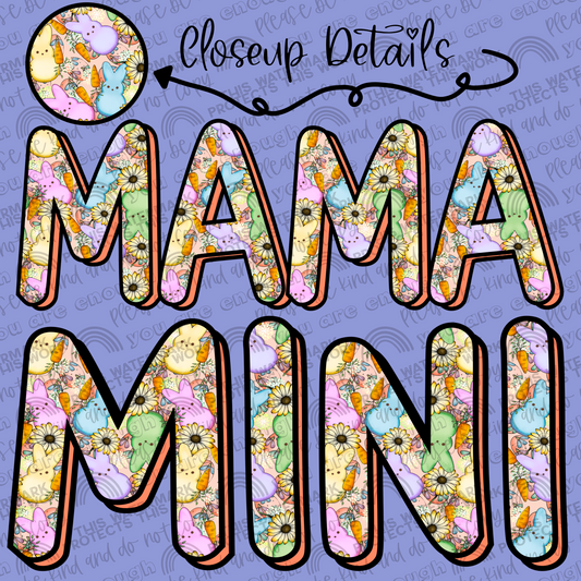 Peeps Mama and Mini Set- 2 PNG Files