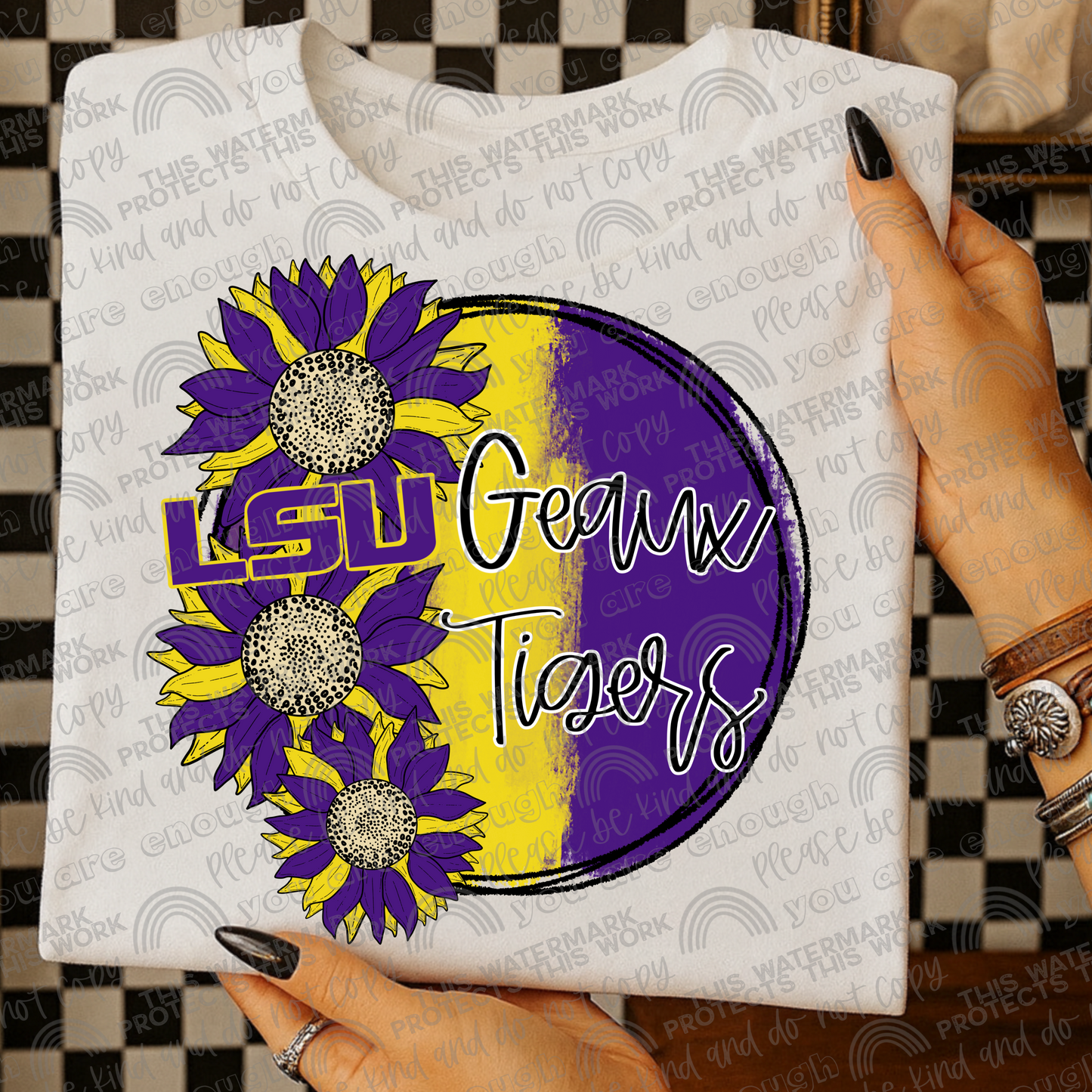 LSU Sunflowers with Sleeve (Logo and Mascot Versions)- 4 PNG Files