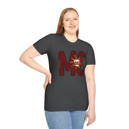 Aces Floral Letters Adult Unisex Softstyle T-Shirt
