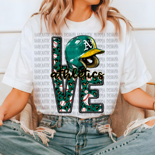 Athletics Baseball LOVE PNG File