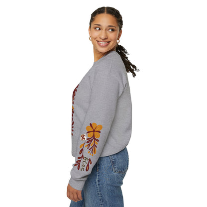 Aces Floral with Sleeve Design Unisex Heavy Blend™ Crewneck Sweatshirt