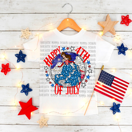 Happy 4th of July Belle PNG File