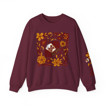 Aces Floral with Sleeve Design Unisex Heavy Blend™ Crewneck Sweatshirt