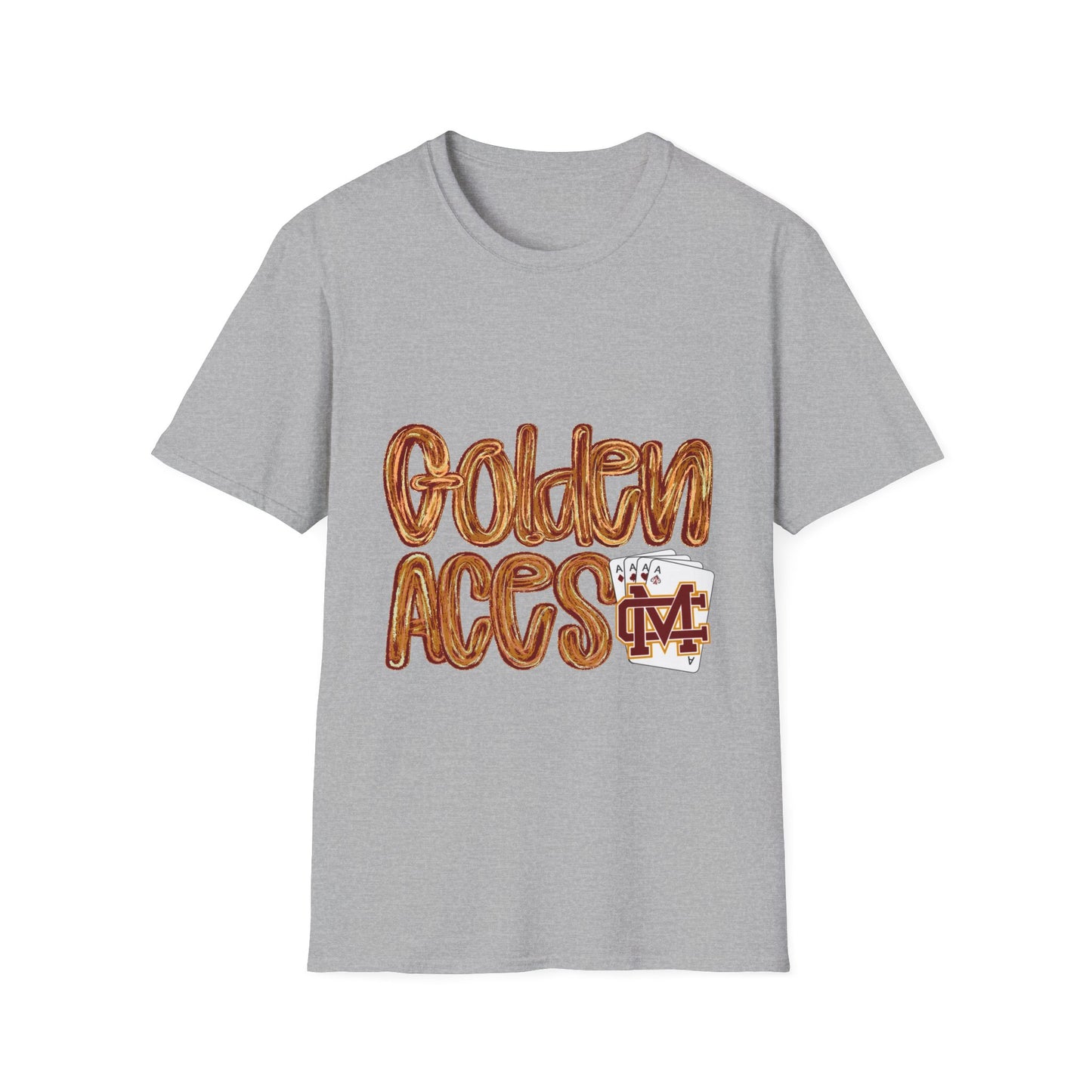 Golden Aces Brushstrokes Adult Unisex Softstyle T-Shirt