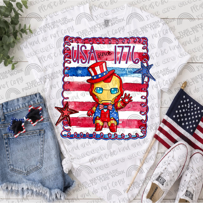 Superhero USA Since 1776 Bundle- 10 PNG Files